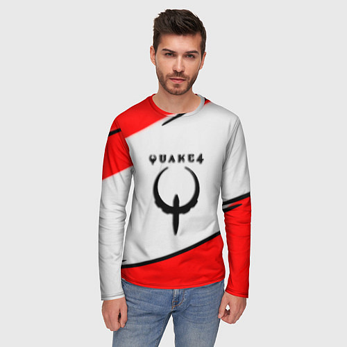 Мужской лонгслив Квейк 4 геометрия / 3D-принт – фото 3