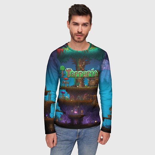 Мужской лонгслив Terraria big tree / 3D-принт – фото 3