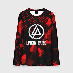 Лонгслив мужской Linkin park краски текстуры, цвет: 3D-принт