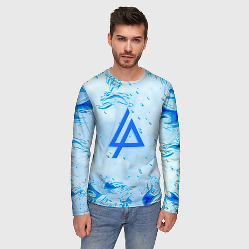Мужской лонгслив Linkin park холодный огонь бренд / 3D-принт – фото 3