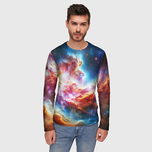 Мужской лонгслив The cosmic nebula / 3D-принт – фото 3