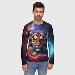 Лонгслив мужской Космический лев, цвет: 3D-принт — фото 2