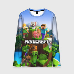 Лонгслив мужской Minecraft pixel world, цвет: 3D-принт