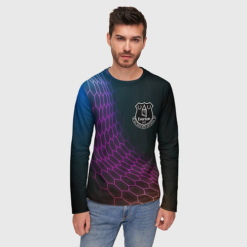 Мужской лонгслив Everton футбольная сетка / 3D-принт – фото 3