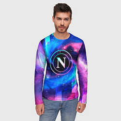 Лонгслив мужской Napoli неоновый космос, цвет: 3D-принт — фото 2