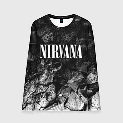 Лонгслив мужской Nirvana black graphite, цвет: 3D-принт