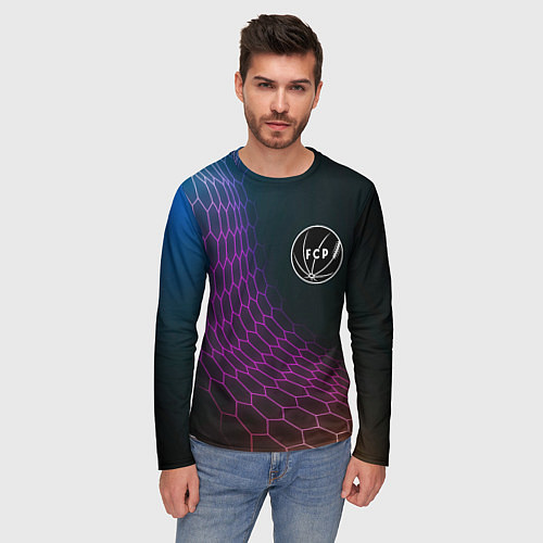 Мужской лонгслив Porto футбольная сетка / 3D-принт – фото 3