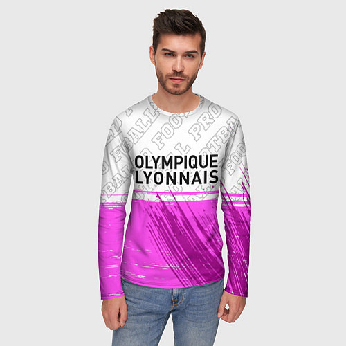 Мужской лонгслив Lyon pro football посередине / 3D-принт – фото 3