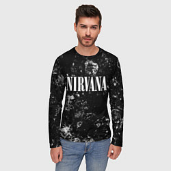 Лонгслив мужской Nirvana black ice, цвет: 3D-принт — фото 2