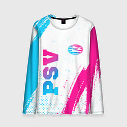 Лонгслив мужской PSV neon gradient style вертикально, цвет: 3D-принт