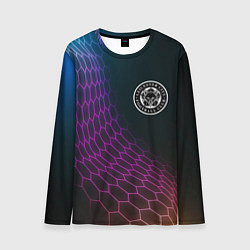 Лонгслив мужской Leicester City футбольная сетка, цвет: 3D-принт
