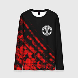Лонгслив мужской Manchester United sport grunge, цвет: 3D-принт