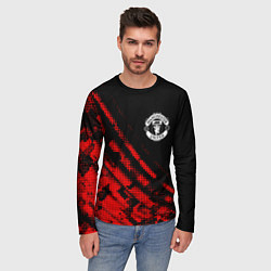 Лонгслив мужской Manchester United sport grunge, цвет: 3D-принт — фото 2