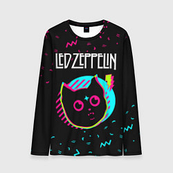 Лонгслив мужской Led Zeppelin - rock star cat, цвет: 3D-принт