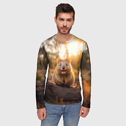 Лонгслив мужской Квокка радуется, цвет: 3D-принт — фото 2