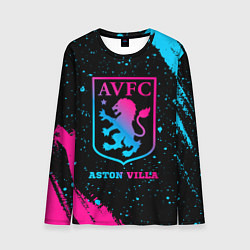 Лонгслив мужской Aston Villa - neon gradient, цвет: 3D-принт