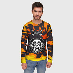 Лонгслив мужской Mayhem рок панда и огонь, цвет: 3D-принт — фото 2