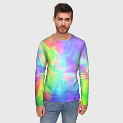 Лонгслив мужской Яркий тай-дай абстракция, цвет: 3D-принт — фото 2