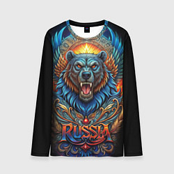 Лонгслив мужской Суровый русский медведь, цвет: 3D-принт