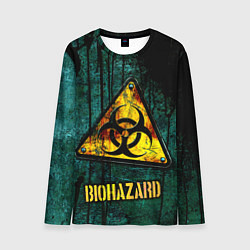 Лонгслив мужской Biohazard yellow sign, цвет: 3D-принт
