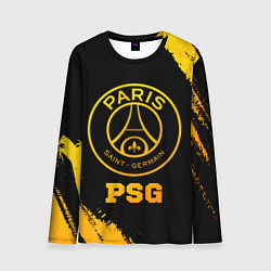 Лонгслив мужской PSG - gold gradient, цвет: 3D-принт