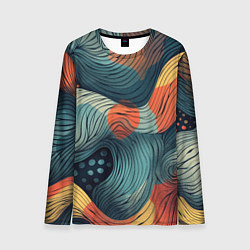 Мужской лонгслив Волны линиями