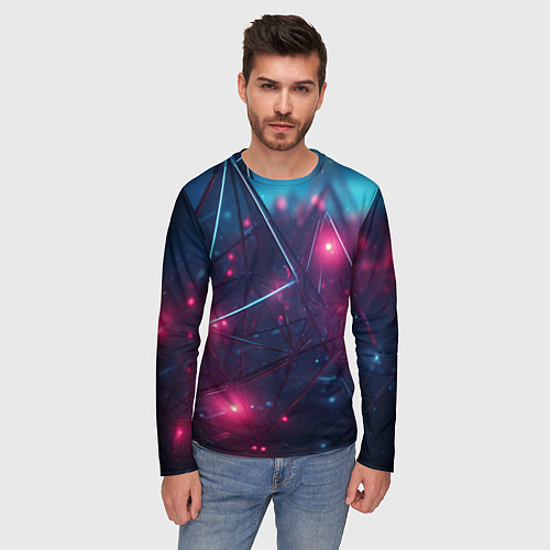 Мужской лонгслив Конструкция с ярким свечением / 3D-принт – фото 3
