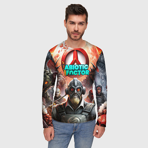 Мужской лонгслив Abiotic Factor атомные монстры / 3D-принт – фото 3