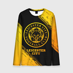 Лонгслив мужской Leicester City - gold gradient, цвет: 3D-принт