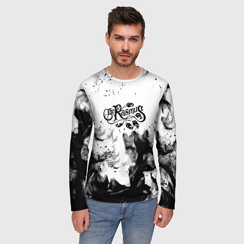 Мужской лонгслив Rasmus smoke steel / 3D-принт – фото 3