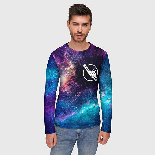 Мужской лонгслив Chainsaw Man space anime / 3D-принт – фото 3