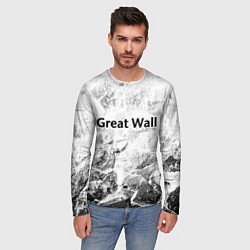 Лонгслив мужской Great Wall white graphite, цвет: 3D-принт — фото 2