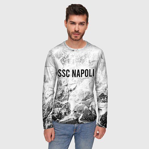 Мужской лонгслив Napoli white graphite / 3D-принт – фото 3
