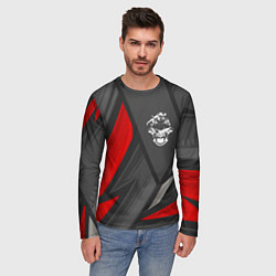 Лонгслив мужской Goblin Slayer red lines, цвет: 3D-принт — фото 2