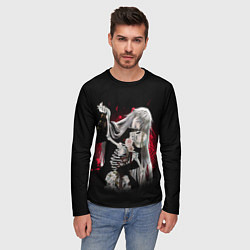 Лонгслив мужской Темный дворецкий Гробовщик танцует со скелетом, цвет: 3D-принт — фото 2