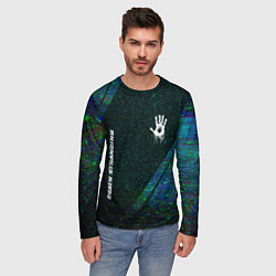 Лонгслив мужской Death Stranding glitch blue, цвет: 3D-принт — фото 2