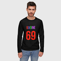 Лонгслив мужской 6ix9ine logo, цвет: 3D-принт — фото 2