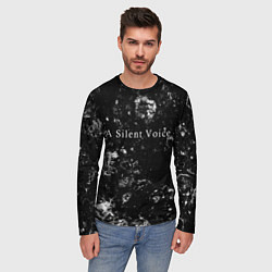 Лонгслив мужской A Silent Voice black ice, цвет: 3D-принт — фото 2