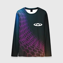Мужской лонгслив Chery neon hexagon