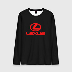 Лонгслив мужской Lexus red logo, цвет: 3D-принт