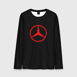Лонгслив мужской Mercedes logo red, цвет: 3D-принт