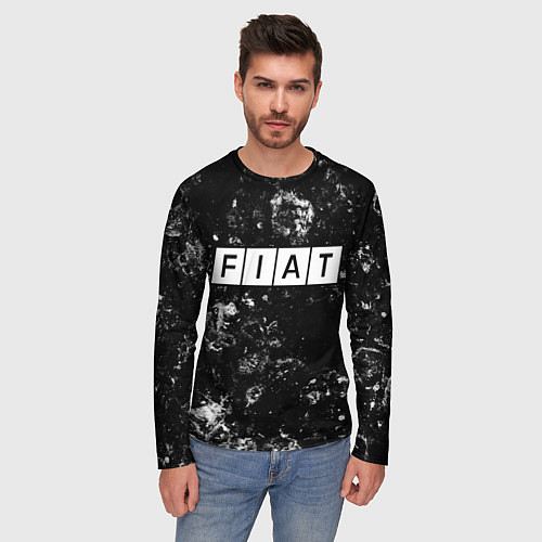 Мужской лонгслив Fiat black ice / 3D-принт – фото 3