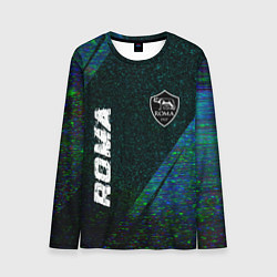 Лонгслив мужской Roma glitch blue, цвет: 3D-принт