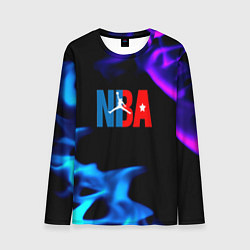 Лонгслив мужской NBA neon flame, цвет: 3D-принт