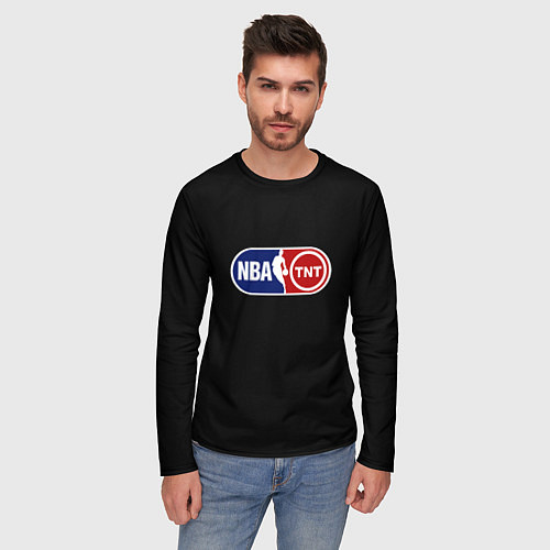 Мужской лонгслив NBA logo tnt / 3D-принт – фото 3
