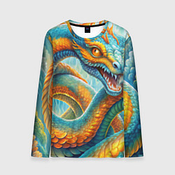Лонгслив мужской Большая мифологическая змея, цвет: 3D-принт