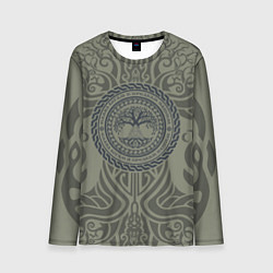 Лонгслив мужской Слава богам и предкам - Иггдрасиль, цвет: 3D-принт