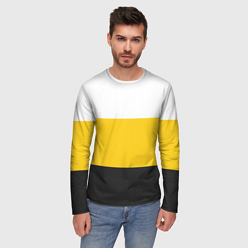 Мужской лонгслив Флаг Российской империи / 3D-принт – фото 3