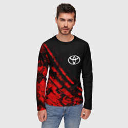 Лонгслив мужской Toyota sport grunge, цвет: 3D-принт — фото 2