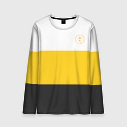 Лонгслив мужской За веру царя и святую триединую Русь Крест желтый, цвет: 3D-принт